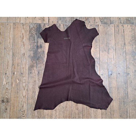 Peau de cuir de veau velours - Bordeaux