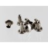 Lot rivets acier nickelé accessoire maroquinerie cuir en stock