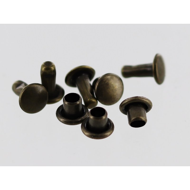 lot rivet acier bronze vieilli accessoire maroquinerie cuir en stock