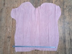 Peau de veau velours - ROSE CLAIR - Cuir en Stock