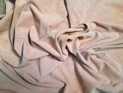 Peau de veau velours - pêche - Cuir en Stock