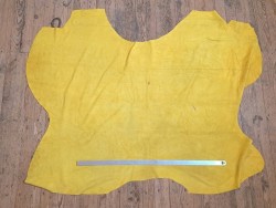 Peau de veau velours - JAUNE - Cuir en Stock
