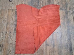 Peau de veau velours - PAPRIKA - Cuir en Stock