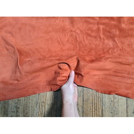 Peau de veau velours - PAPRIKA - Cuir en Stock