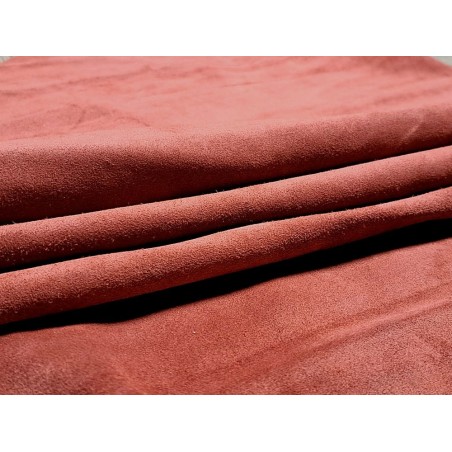 Peau de veau velours - PAPRIKA - Cuir en Stock