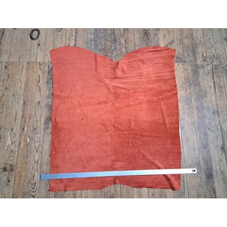 Peau de veau velours - PAPRIKA - Cuir en Stock