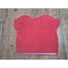 Peau de veau velours - FRAMBOISE - Cuir en Stock