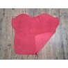 Peau de veau velours - FRAMBOISE - Cuir en Stock