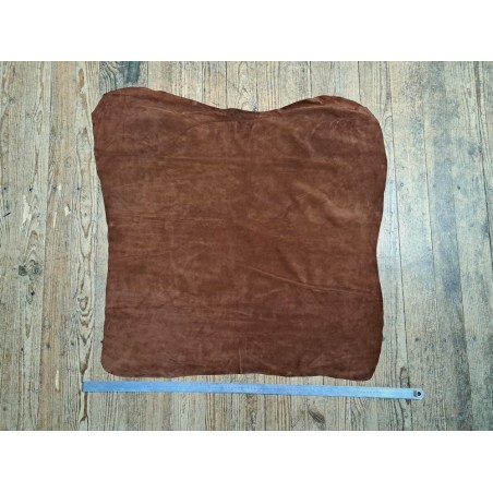 Peau de veau velours - CAFE - Cuir en Stock