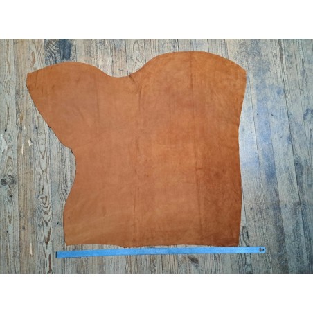 Peau de veau velours - CARAMEL - Cuir en Stock