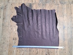 Demi-peau de cuir de vachette métallisé - Fuchsia -B- Cuir en Stock