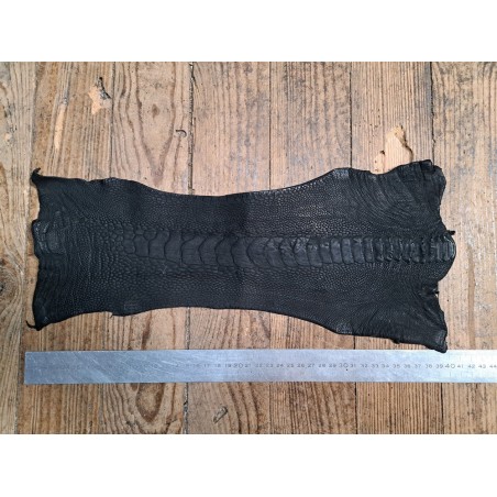 Lot de 2 pattes d'autruche - E - Brun/Noir mat - Cuir en Stock