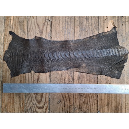 Lot de 2 pattes d'autruche - E - Brun/Noir mat - Cuir en Stock