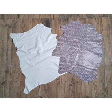 Lot de 2 peaux uniques - Cuir d'agneau et de chèvre -M- Cuir en Stock