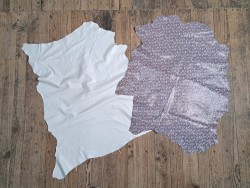 Lot de 2 peaux uniques - Cuir d'agneau et de chèvre -M- Cuir en Stock