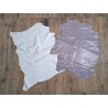 Lot de 2 peaux uniques - Cuir d'agneau et de chèvre -M- Cuir en Stock