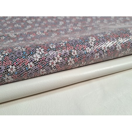 Lot de 2 peaux uniques - Cuir d'agneau et de chèvre -M- Cuir en Stock