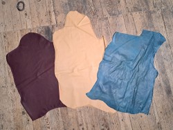 Lot de 3 peaux de cuir stretch - Cuir en Stock