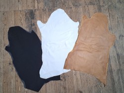 Lot de 3 peaux de cuir stretch - Cuir en Stock