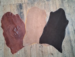 Lot de 3 peaux de cuir stretch - Cuir en Stock