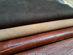 Lot de 3 peaux de cuir stretch - Cuir en Stock
