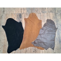 Lot de 3 peaux de cuir stretch - maroquinerie - Cuir en Stock