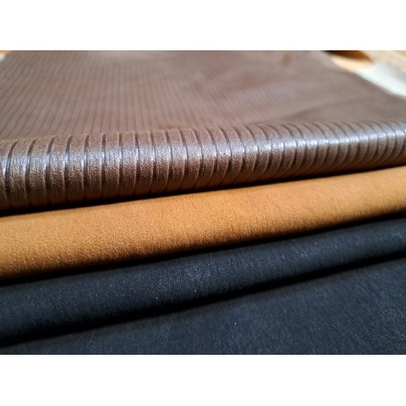 Lot de 3 peaux de cuir stretch - maroquinerie - Cuir en Stock