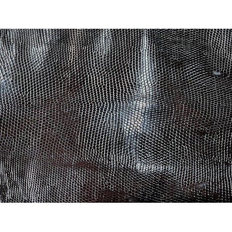 peau de cuir de lézard - noir - accessoire bijoux - cuir en stock