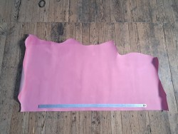 Demi-peau de cuir de vachette grainée - Rose - Cuir en Stock