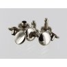 lot rivets double calotte acier nickelé accessoire maroquinerie cuir en stock