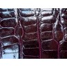 Cuir de crocodile véritable - bordeaux - bijoux ou accessoire - Cuir en Stock