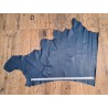 Demi-peau de cuir de taurillon - Bleu canard - Cuir en Stock