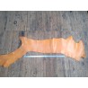 Cuir de flanc de vache - abricot - tannage végétal - Cuir en stock