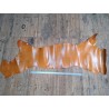 Cuir de flanc de vache - caramel - tannage végétal - Cuir en stock