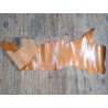 Cuir de flanc de vache - caramel - tannage végétal - cuir en stock