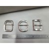 LOT de 3 boucles de ceinture - C - Nickelé - 20mm / 25mm