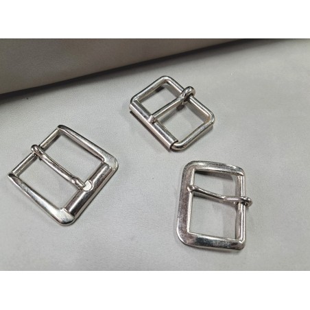 LOT de 3 boucles de ceinture - D - Nickelé - 30mm / 35mm