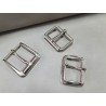 LOT de 3 boucles de ceinture - D - Nickelé - 30mm / 35mm