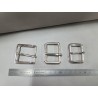 LOT de 3 boucles de ceinture - D - Nickelé - 30mm / 35mm