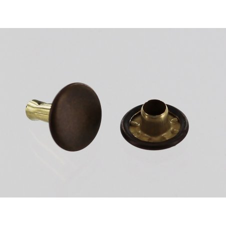 lot rivets double calotte acier bronze accessoire maroquinerie Cuir en Stock