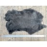 Cuir peau de lapin en poil Cuir en Stock Gris cendre