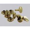 lot rivets double calotte acier laiton accessoire maroquinerie cuir en stock