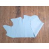 Peau de cuir de veau swift lisse - bleu zéphir - maroquinerie - Cuir en stock