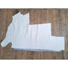 Peau de cuir de veau swift lisse - blanc crème - maroquinerie - cuir en stock