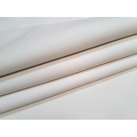 Peau de cuir de veau swift lisse - blanc crème - maroquinerie - Cuir en stock