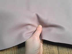 Peau de cuir de veau swift lisse - vieux rose - maroquinerie - cuir en stock