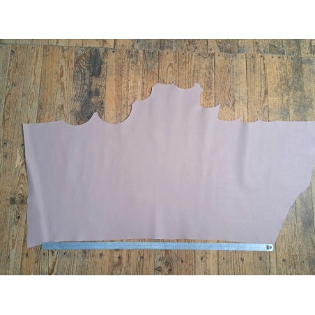 Peau de cuir de veau swift lisse - vieux rose - maroquinerie - Cuir en stock