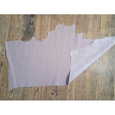 Peau de cuir de veau swift lisse - vieux rose - maroquinerie - Cuir en stock