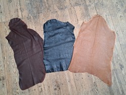 Lot de 3 peaux de cuir stretch - Cuir en Stock