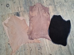 Lot de 3 peaux de cuir stretch - Cuir en Stock